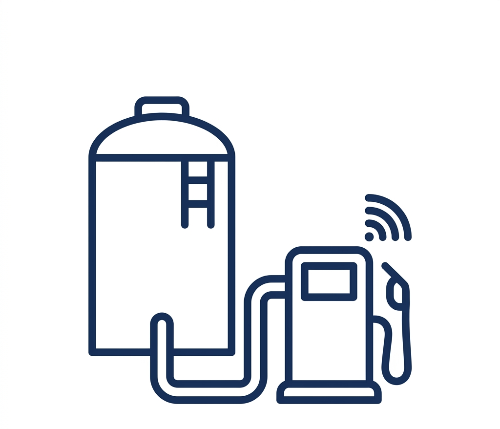 Wireless fuel pump connected to a vehicle fuel tank