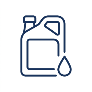 Outline icon of an oil container with a droplet